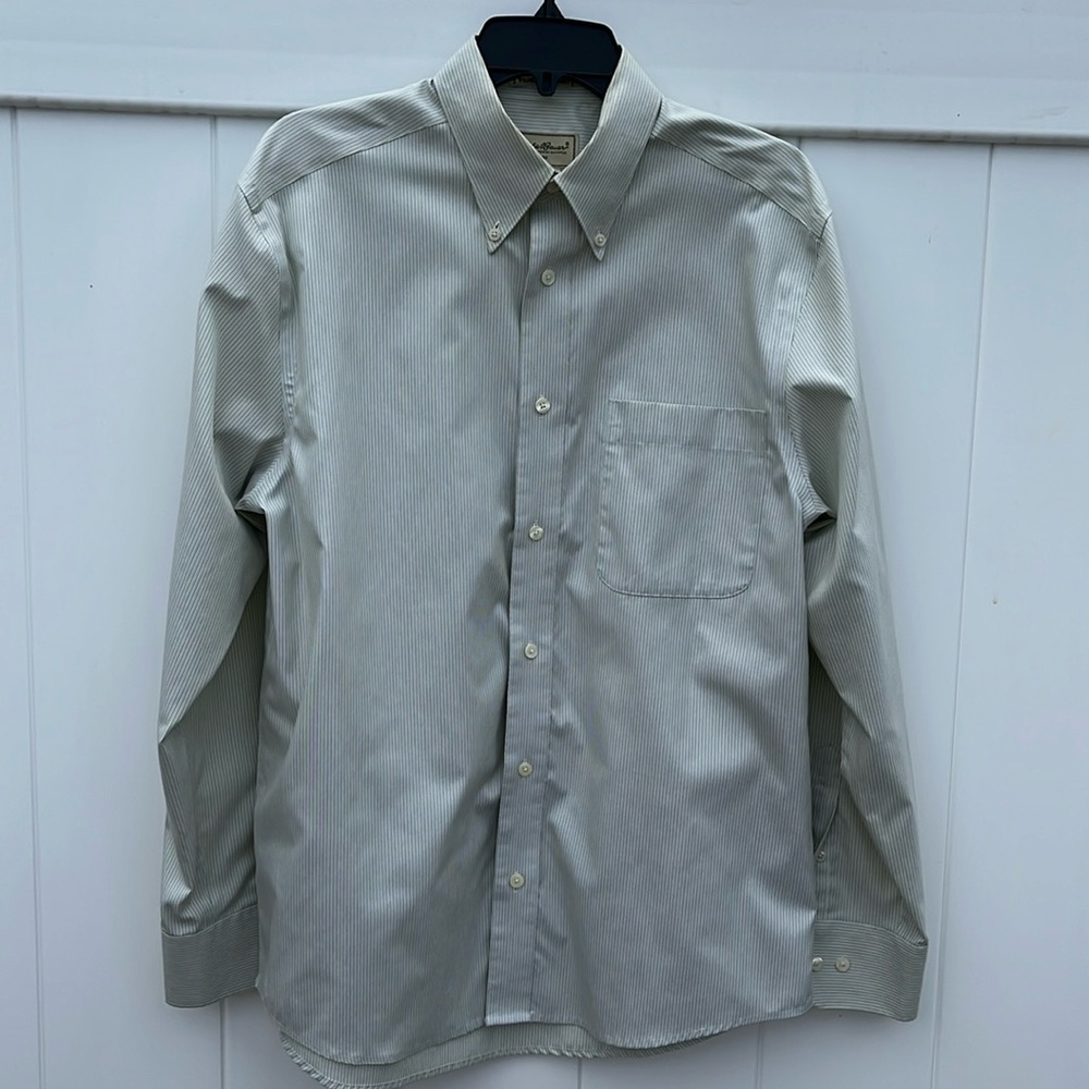 Eddie Bauer Mens Sz Med Gingham Button Down Long Sleeve Shirt